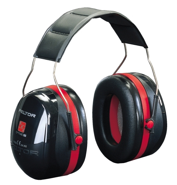 PELTOR OPTIME III H540A-411-SV Mušlové chrániče sluchu Červená