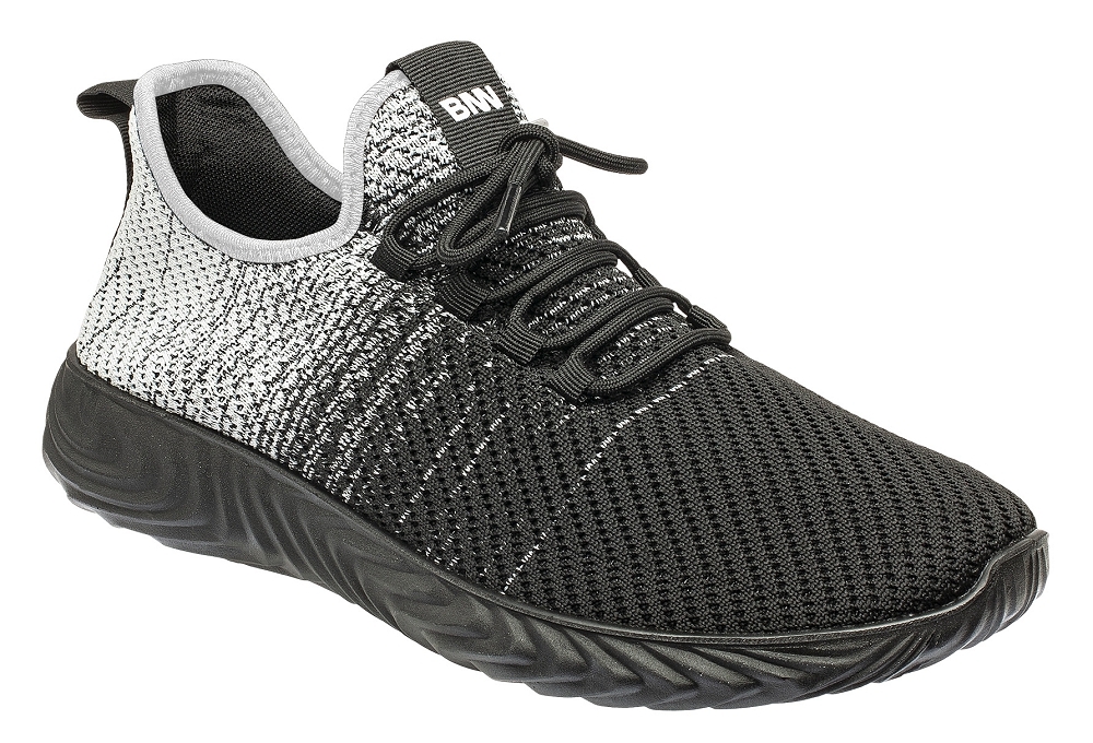 NEXO BLACK/GREY LOW Ľahká poltopánka Čierna-Sivá